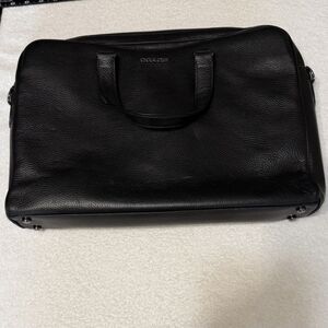 Coach Graham Structured Brief Black Pebble Leather Laptop Bag C8174 Men’s